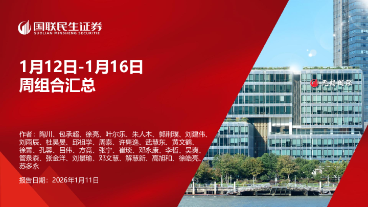 1月12日-1月16日周组合汇总