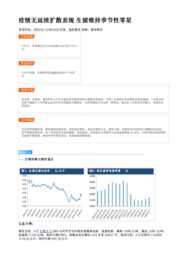 疫情无延续扩散表现 生猪维持季节性零星