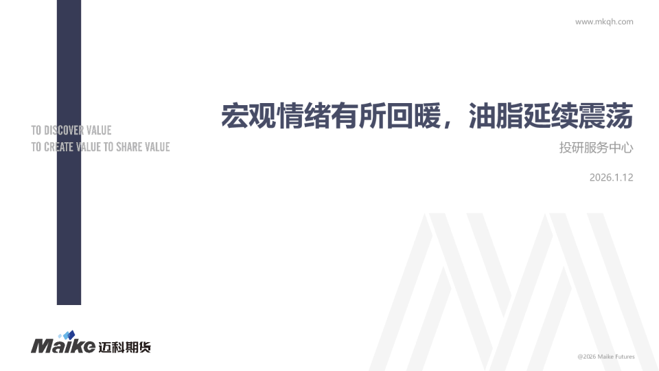 宏观情绪有所回暖，油脂延续震荡