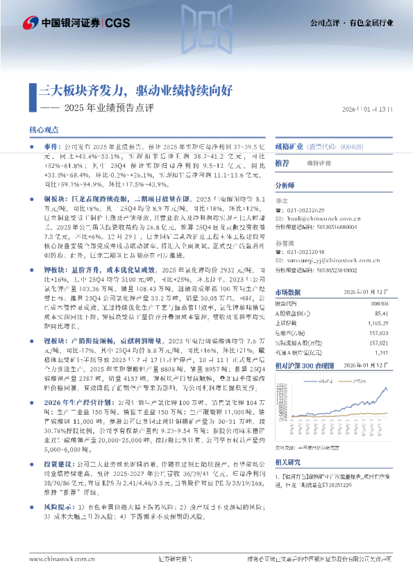2025年业绩预告点评：三大板块齐发力，驱动业绩持续向好