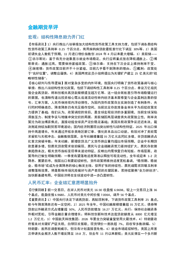 南华期货丨期市早餐2026.01.16