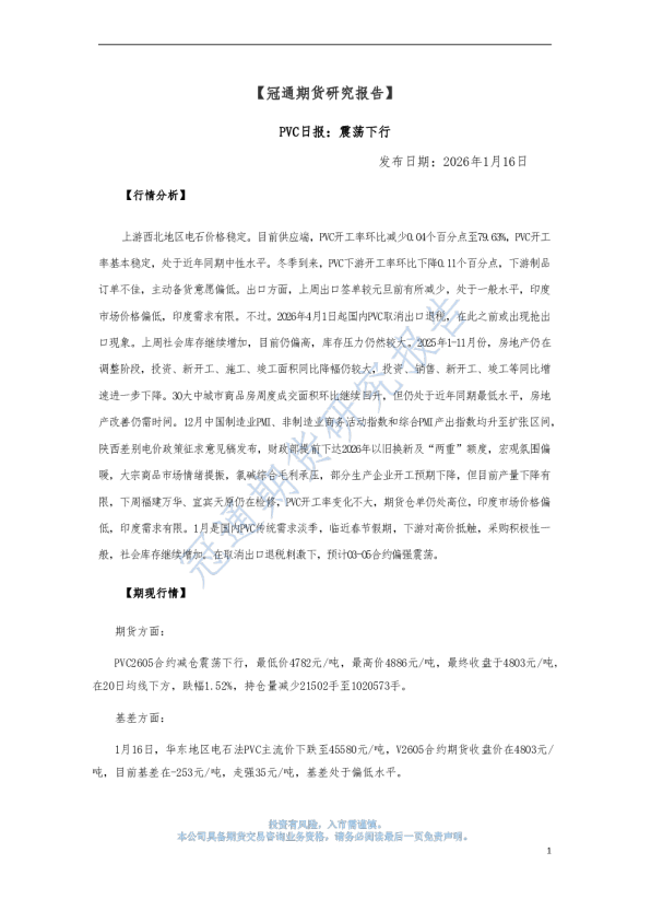 PVC日报：震荡下行