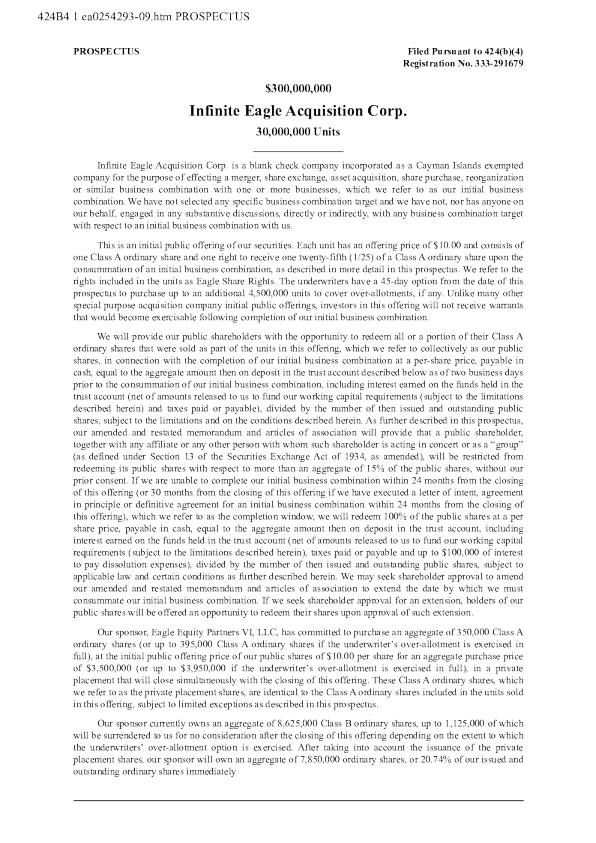 Infinite Eagle Acquisition Corp-A美股招股说明书(2026-01-16版)