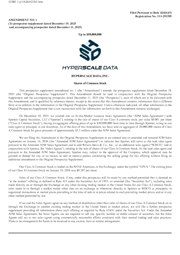 Hyperscale Data Inc美股招股说明书(2026-01-16版)