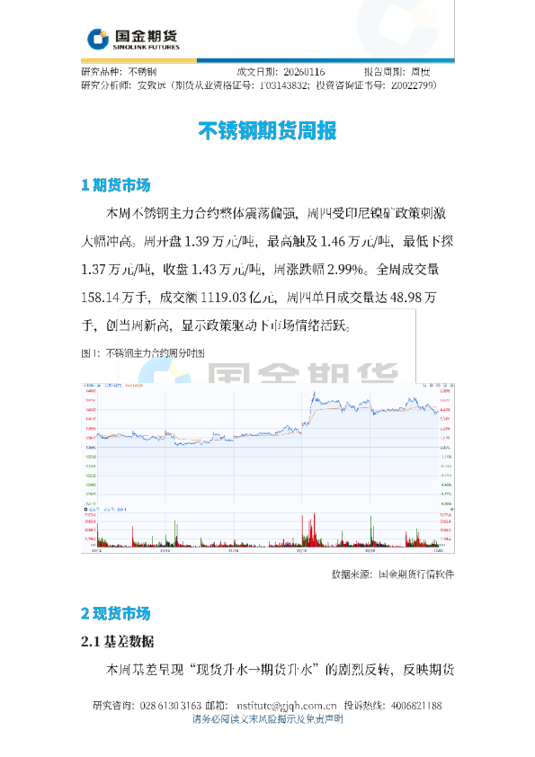 不锈钢期货周报