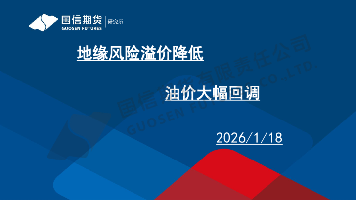 地缘风险溢价降低 油价大幅回调