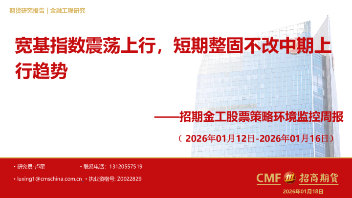 招期金工股票策略环境监控周报：宽基指数震荡上行，短期整固不改中期上 行趋势