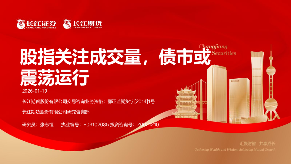 股指关注成交量，债市或震荡运行