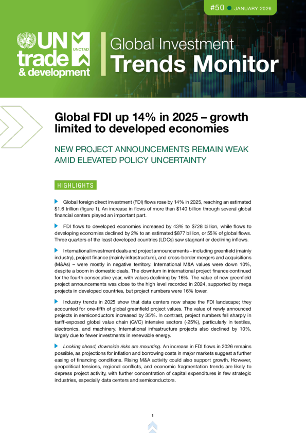 全球投资趋势监测 第50期 2026年1月