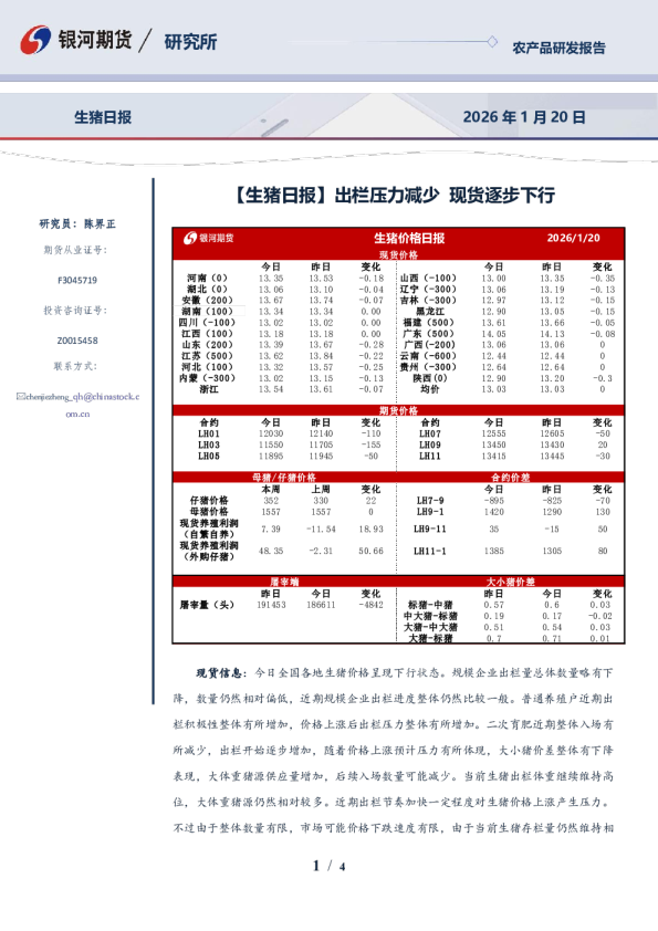 生猪日报：出栏压力减少，现货逐步下行