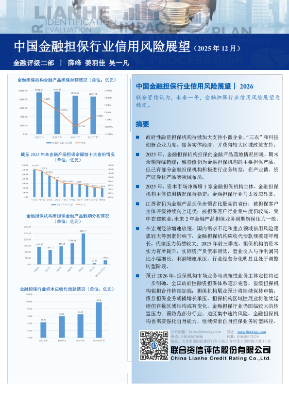 中国金融担保行业信用风险展望（2025年12月）
