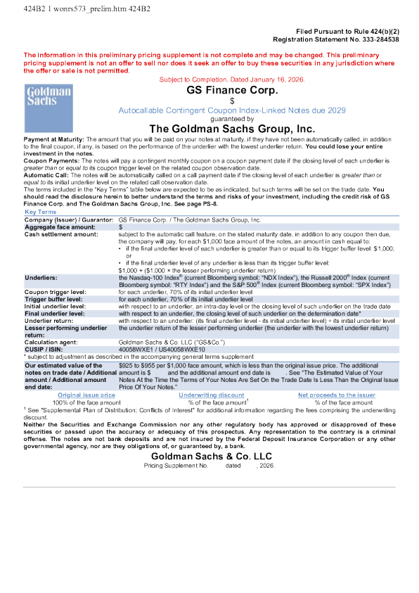 高盛美股招股说明书(2026-01-20版)