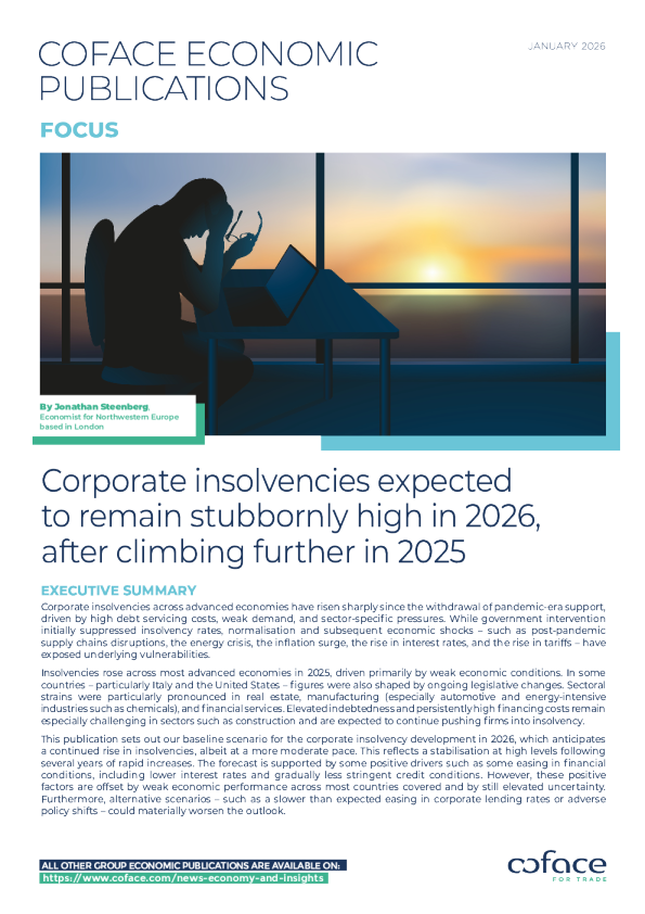 预计2026年全球企业破产将增加2.8%