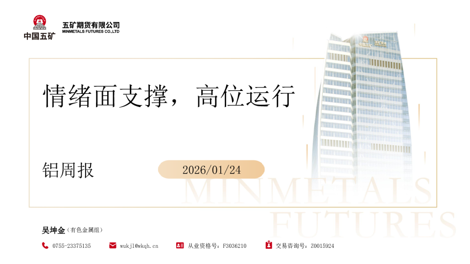 铝周报：情绪面支撑，高位运行