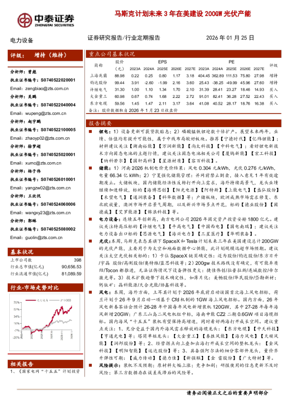 马斯克计划未来3年在美建设200GW光伏产能