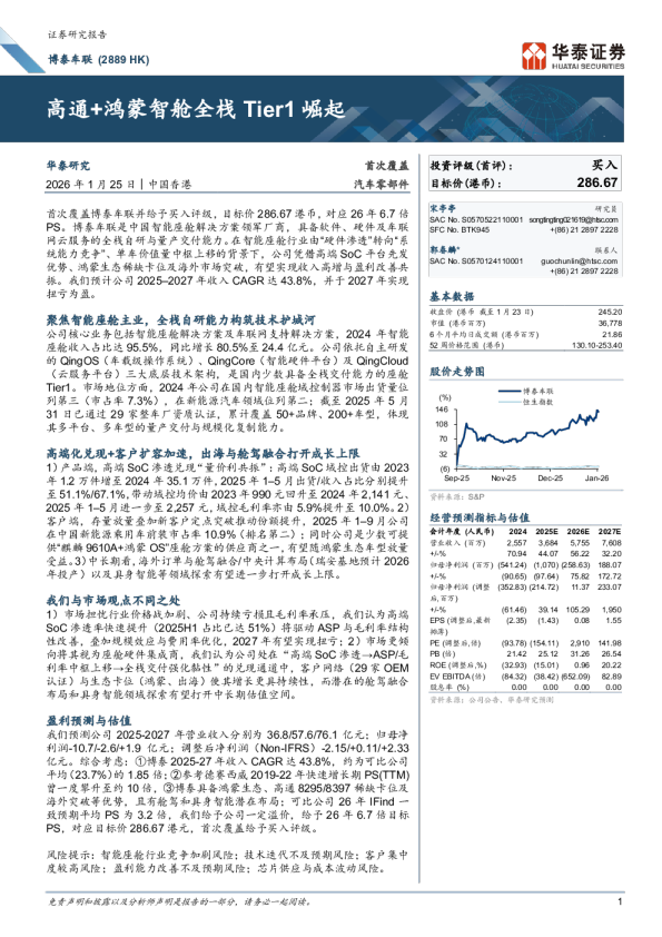 高通+鸿蒙智舱全栈Tier1崛起