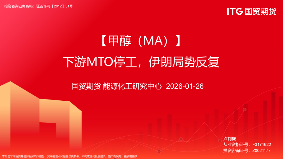 【甲醇（MA）】下游MTO停工，伊朗局势反复