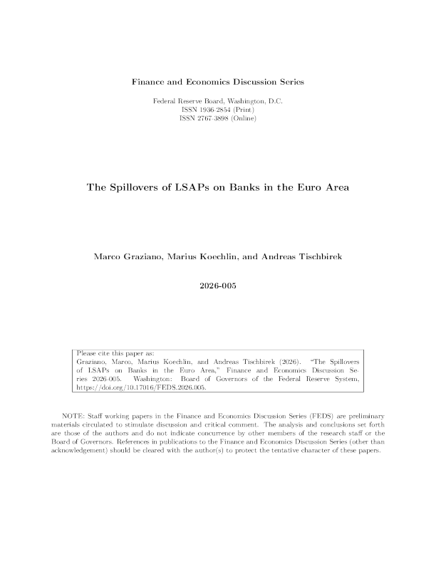LSAPs对欧元区银行的溢出效应