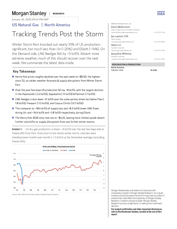 美国天然气：风暴后的趋势追踪