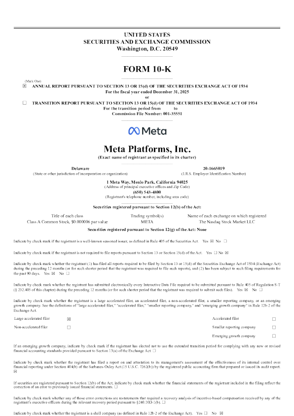 脸书 2025年度报告