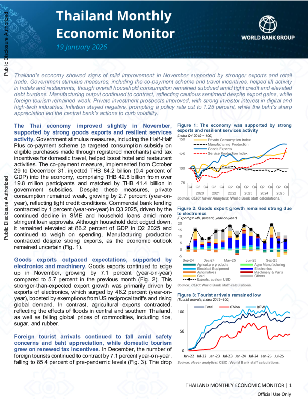 泰国月度经济监测，2026年1月