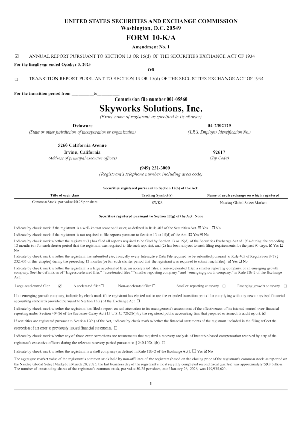 思佳讯 2025年度报告