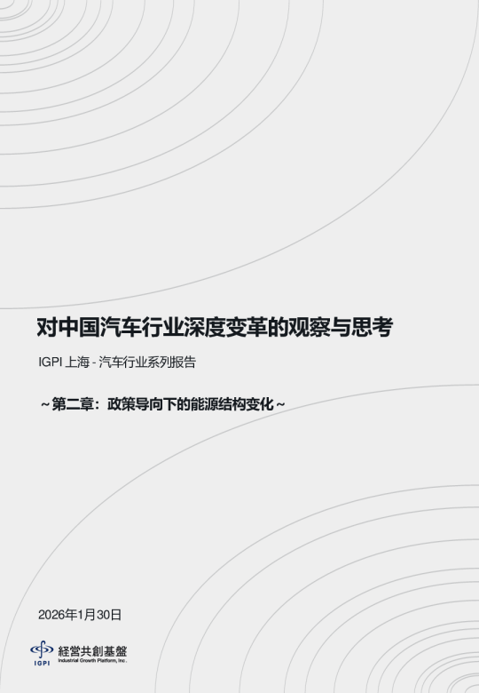 IGPI上海-汽车行业系列报告：对中国汽车行业深度变革的观察与思考：第二章:政策导向下的能源结构变化