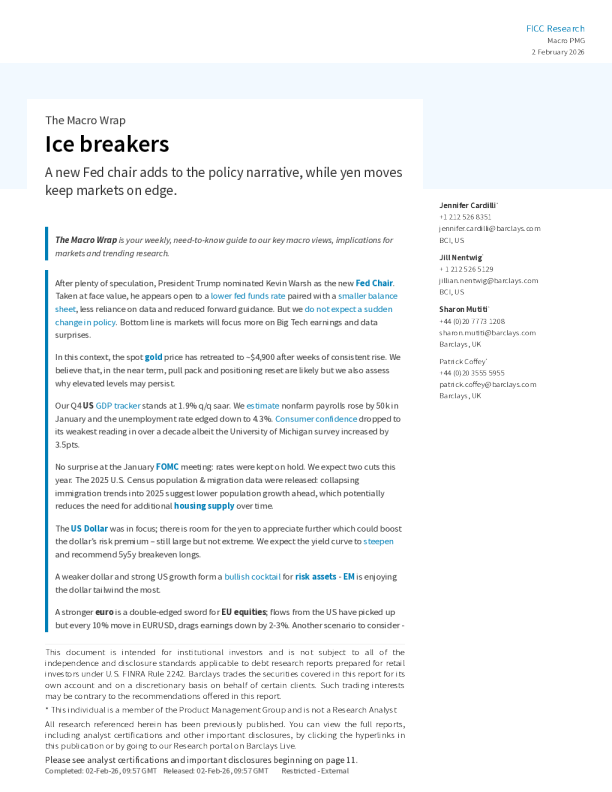 宏观综述：破冰之举：新任美联储主席为政策叙事增添变数，日元波动令市场不安