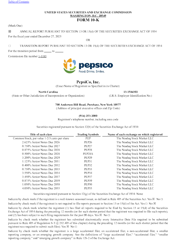 百事 2025年度报告