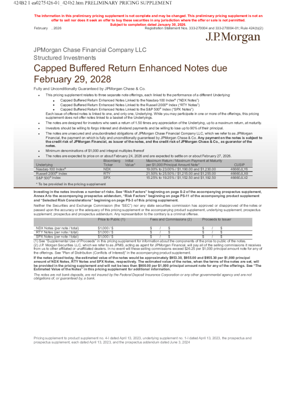 摩根大通美股招股说明书(2026-02-04版)