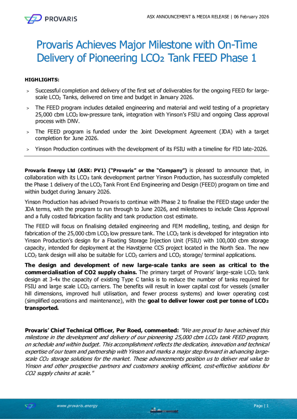 LCO2储罐FEED实现关键里程碑