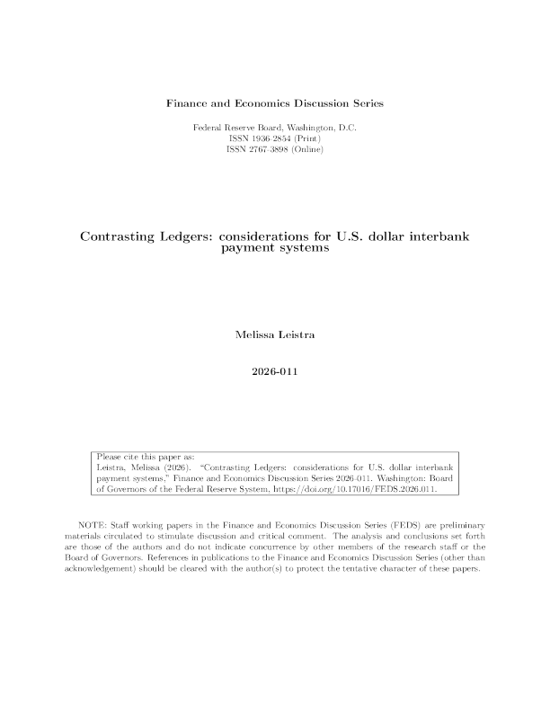 对比账簿：美元银行间支付系统的思考