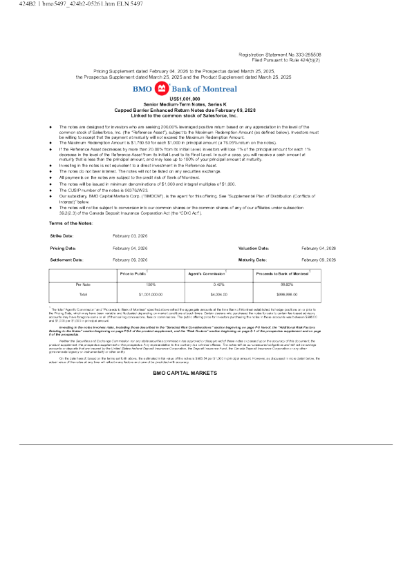 蒙特利尔银行美股招股说明书(2026-02-06版)