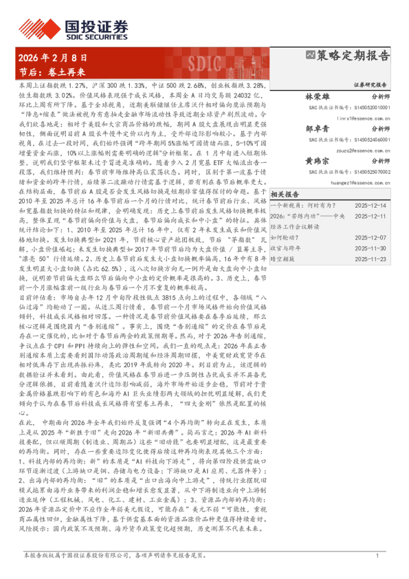 节后：卷土再来