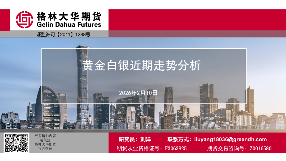 黄金白银近期走势分析 -专题报告