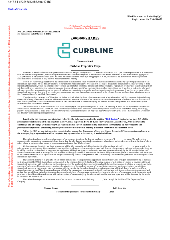 Curbline Properties Corp美股招股说明书(2026-02-10版)