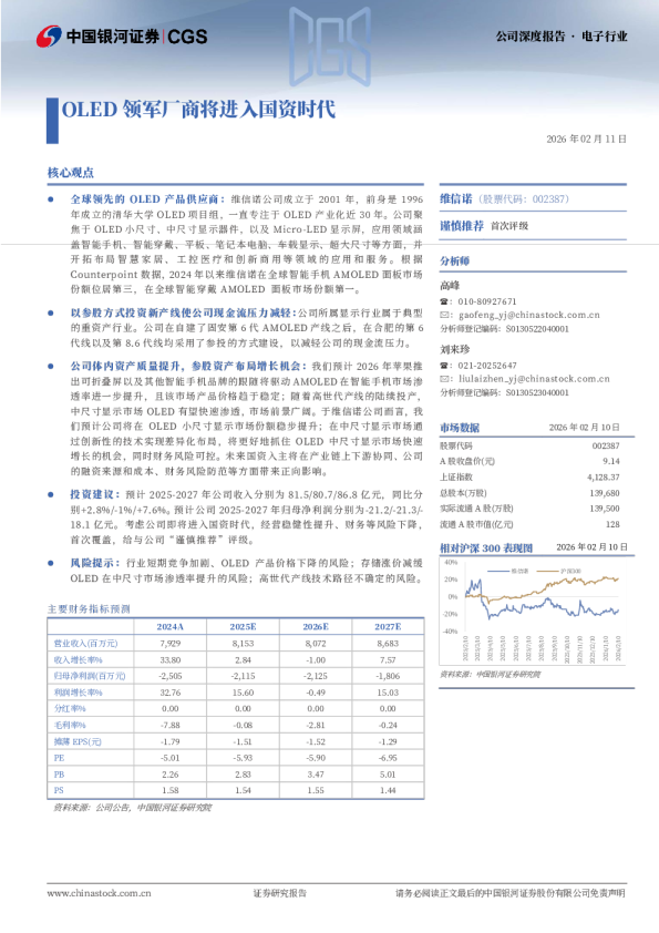 OLED领军厂商将进入国资时代