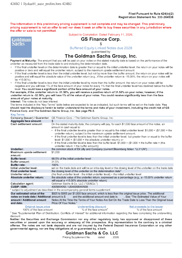 高盛美股招股说明书(2026-02-12版)