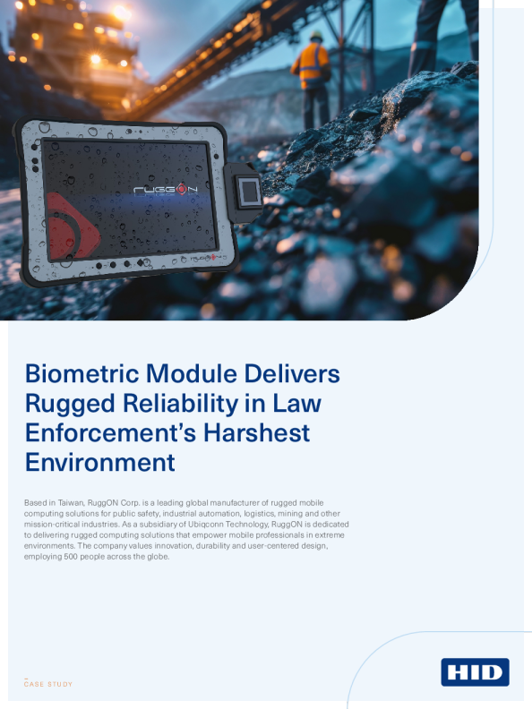 案例研究:生物识别模块在执法最恶劣的环境中提供了坚固的可靠性