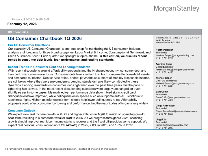 美国消费者图表集 2026年第一季度