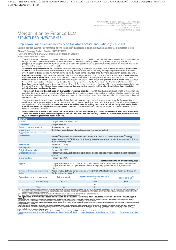 摩根士丹利美股招股说明书(2026-02-13版)