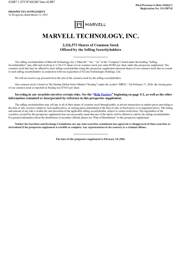 迈威尔科技美股招股说明书(2026-02-18版)