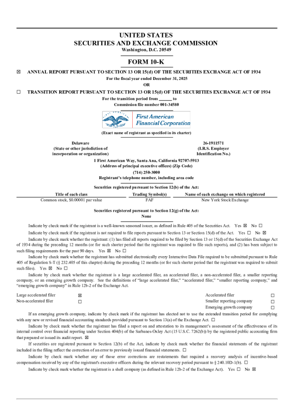 第一美国 2025年度报告