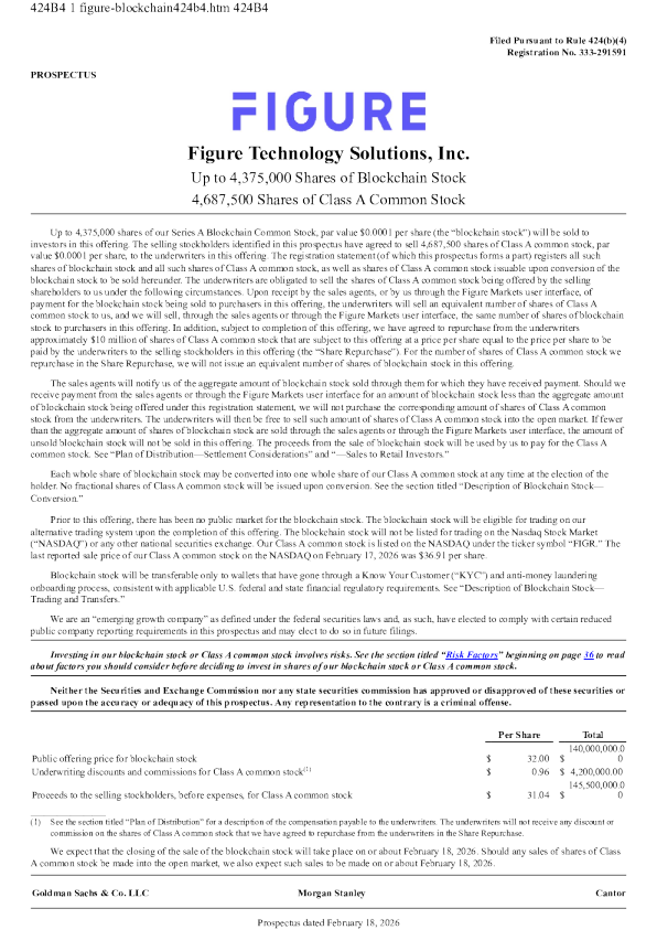 Figure Technology Solutions Inc-A美股招股说明书(2026-02-18版)