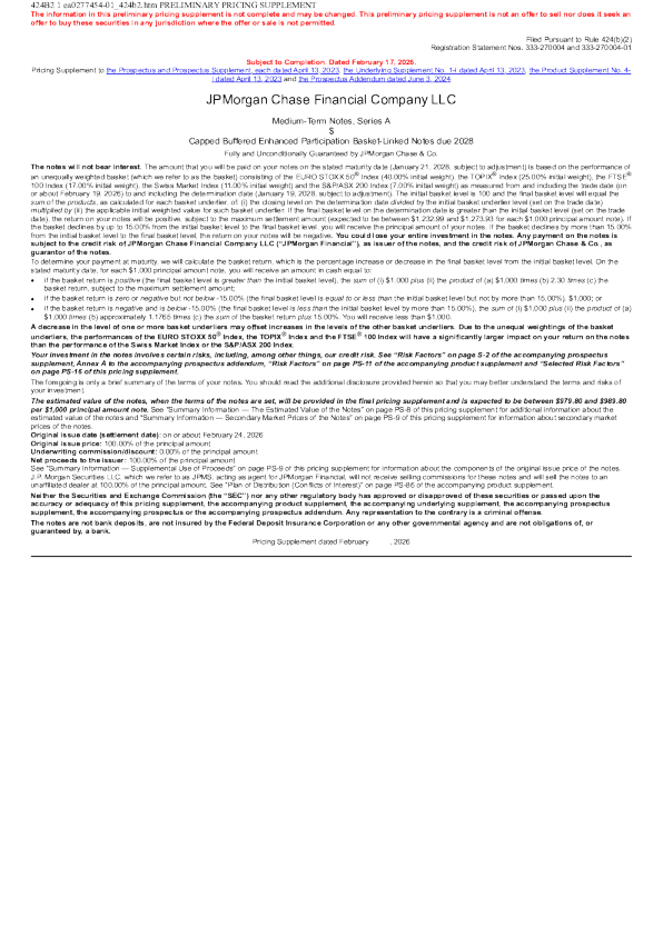 摩根大通美股招股说明书(2026-02-18版)