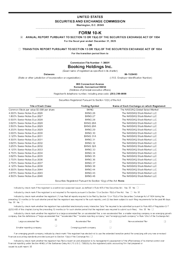 Booking 2025年度报告