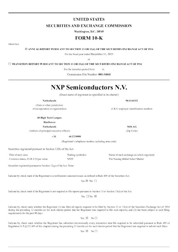 恩智浦 2025年度报告