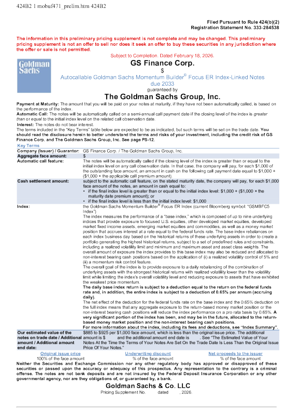 高盛美股招股说明书(2026-02-19版)