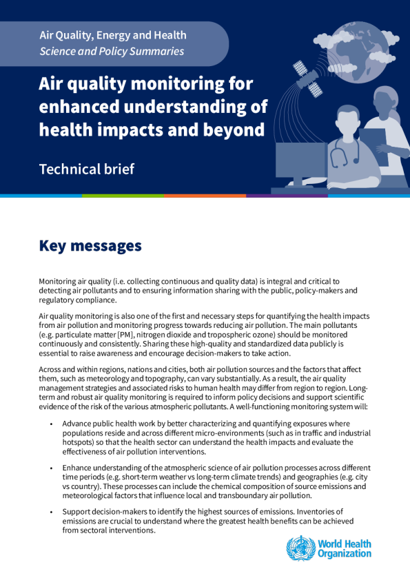 空气质量监测，以增强对健康影响及其他方面的理解