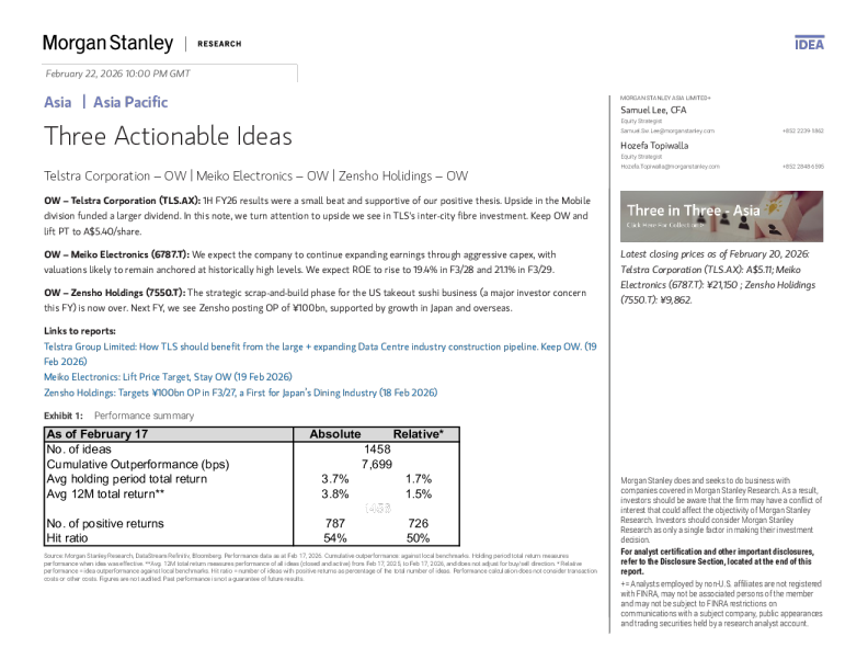 亚洲三个可行投资思路